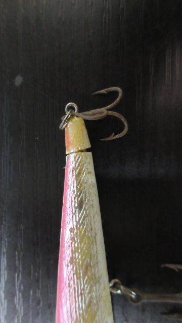Used Pink & Silver Fishing Lure - snapped on end