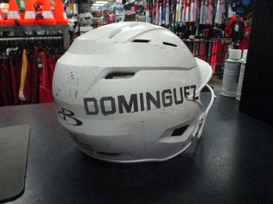 Used Boombah Jr. Batting Helmet With Face Guard in White Size 6 1/4 - 7