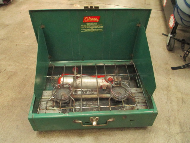 Load image into Gallery viewer, Vintage Coleman 413G White Gas 2 Burner Camp Stove - Not Tested
