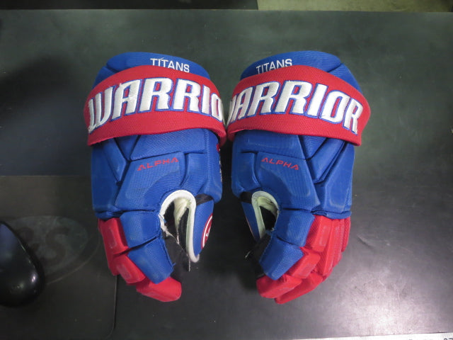 Load image into Gallery viewer, Used Warrior Alpha Pro Sr Palm X Hockey Gloves Size 14" - 36cm Arcadia Titans
