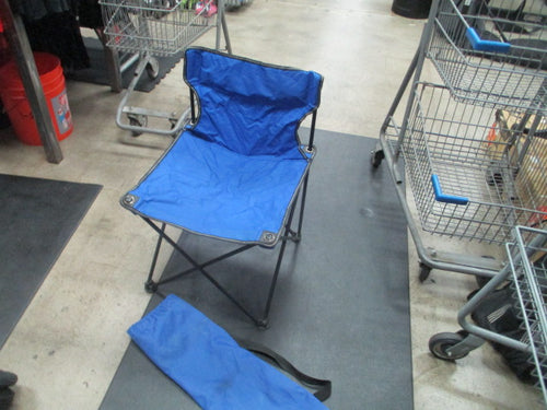 Used Blue Folding Chair With bag