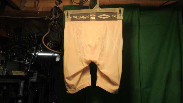 Load image into Gallery viewer, Used Shock Doctor Compression Shorts Cup Pocket Youth Large - White
