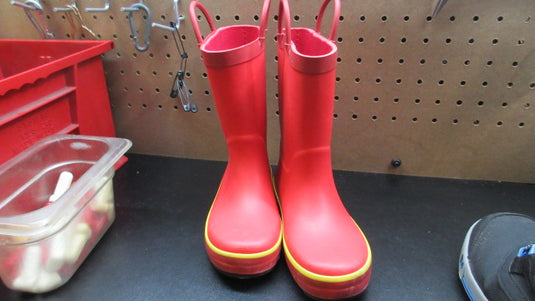 Used Cat&Jack Rain Boots - Youth Size 12 - Red