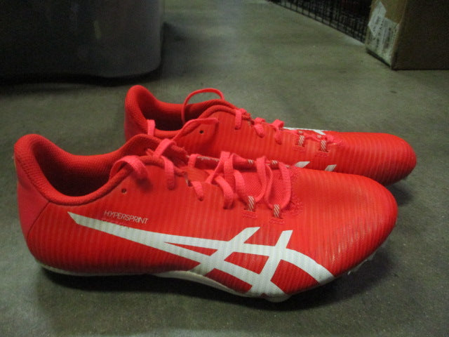 Load image into Gallery viewer, Used Asics Red Track Cleats Size 7 (No Spikes)
