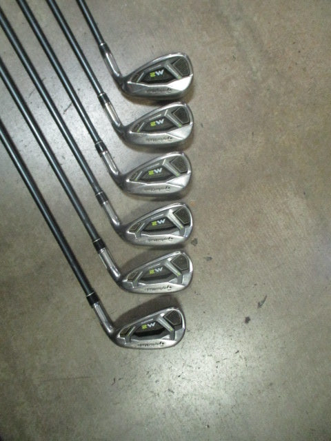 Used TaylorMade M2 6-PW AW RH A-Flex Graphite Shaft Iron Set