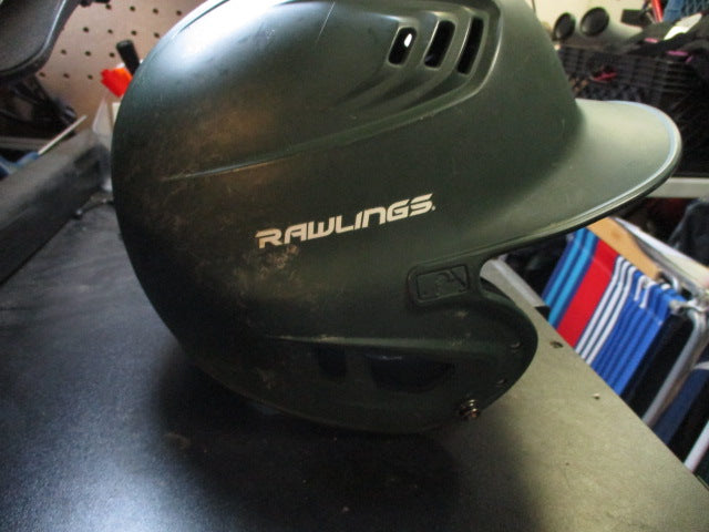 Load image into Gallery viewer, Used Rawlings Olive drab batting helmet 6 3/8 7 1/8
