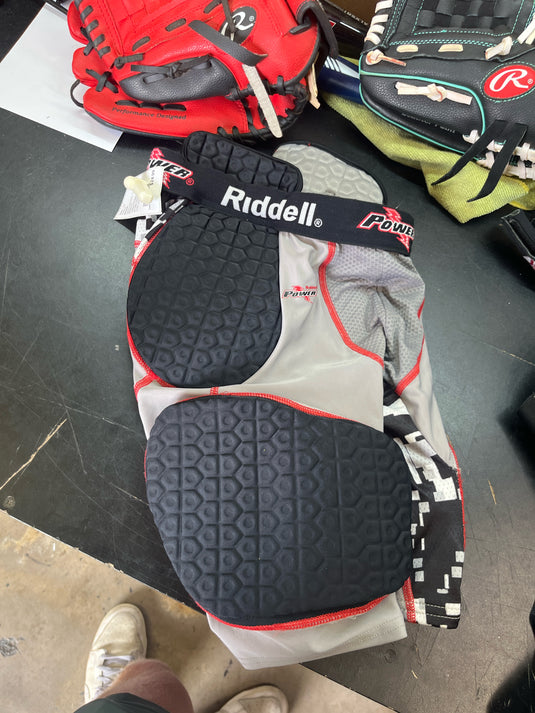 used Ridell 5 pad girdle black/grey/red size youth medium