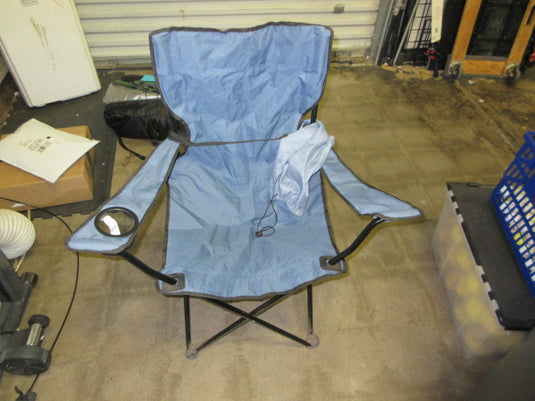 Used Blue Folding Camp Chair With Bag