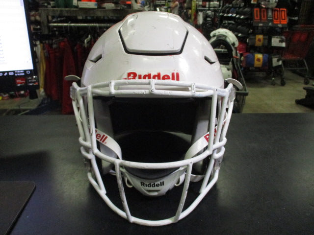 Load image into Gallery viewer, Used Riddell Speedflex White Football Helmet Size Youth Medium
