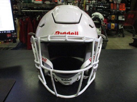 Used Riddell Speedflex White Football Helmet Size Youth Medium