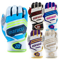 New Marucci Fuzn Pro Batting Gloves Adult Size Large - White/ Teal/ Navy Blue