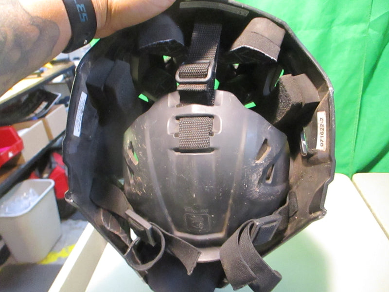 Load image into Gallery viewer, Used Rawlings REV B Size 7 1/8 - 7 1/2 Baseball Catchers Helmet Missing Chin Pad
