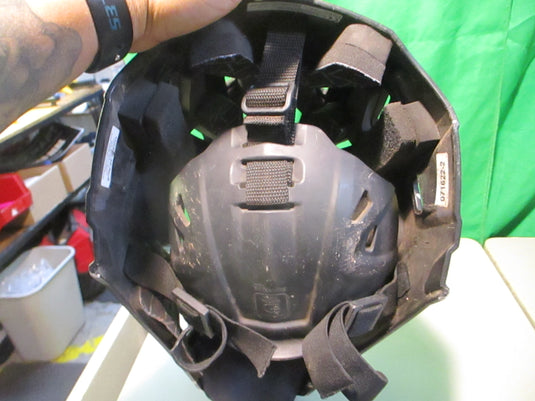 Used Rawlings REV B Size 7 1/8 - 7 1/2 Baseball Catchers Helmet Missing Chin Pad