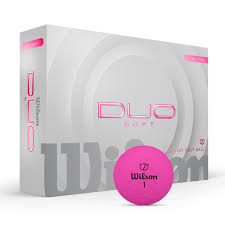 New Wilson Golf DUO Soft 2.5 Golf Balls - Pink- 12 Pack
