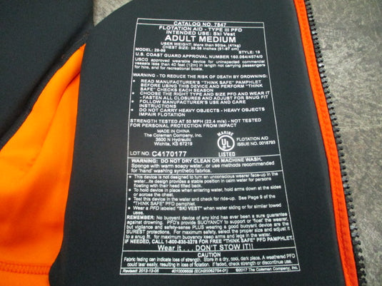 Used Stearns Neoprene Life Jacket Size Medium