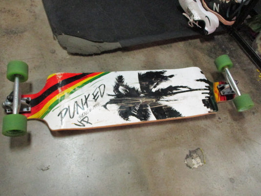 Used Punked 39" Dropdown Palm City Rasta Longboard