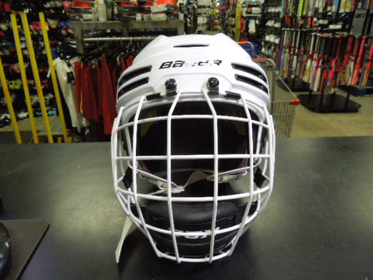 Used Bauer Re-Akt White Hockey Helmet Size Large w/ Mask