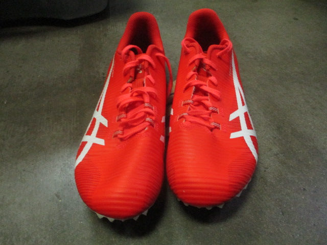 Load image into Gallery viewer, Used Asics Red Track Cleats Size 7 (No Spikes)

