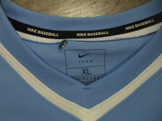 Nike Vapor Select V-Neck Baseball Jersey Light Blue Men's Size XL