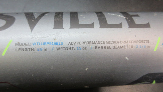 Used Louisville Slugger Prime 919 29" -10 USA Composite Baseball Bat