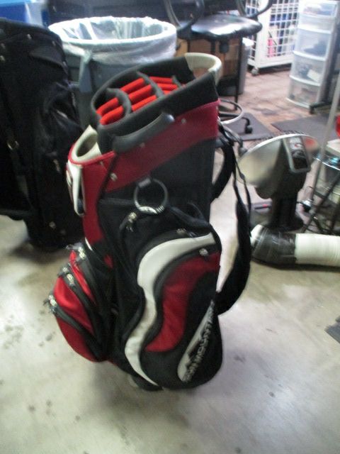 Load image into Gallery viewer, Used Sun Mountain C-130 Golf Cart Bag w/ Carry Strap- zippers broken/ still zips
