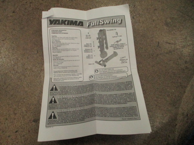 Load image into Gallery viewer, Used Yakima Fullswing 4 Bike Hitch Rack (Key And Straps Behind Counter)
