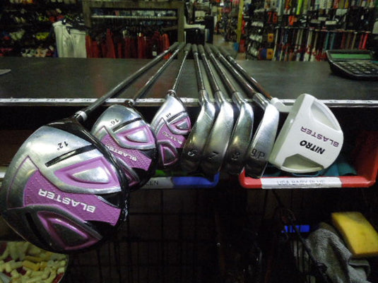 Used Top Flite Nitro Blaster Ladies 8pc Right Hand Golf Set and Bag