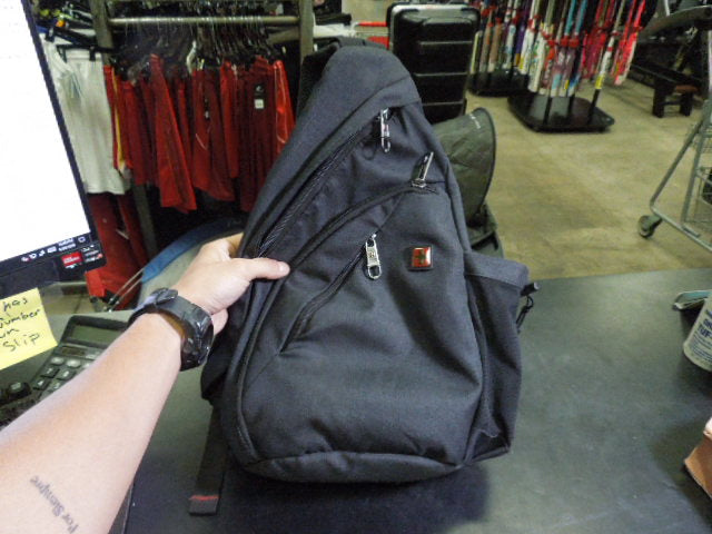 Load image into Gallery viewer, Used Swiss Tech Black Sling Shoulder Bag
