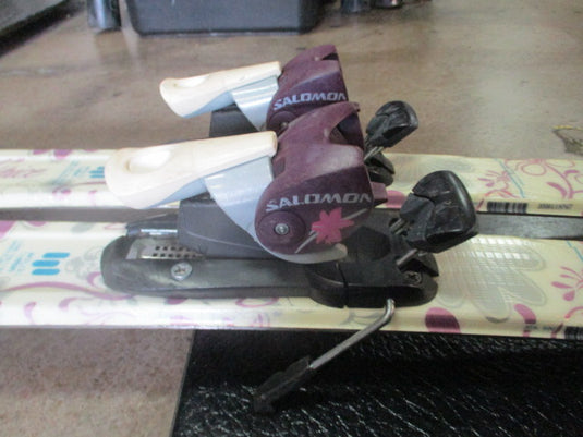 Used Elan Lil' Spice 110Cm Downhill Skis W/ Salomon Bindings