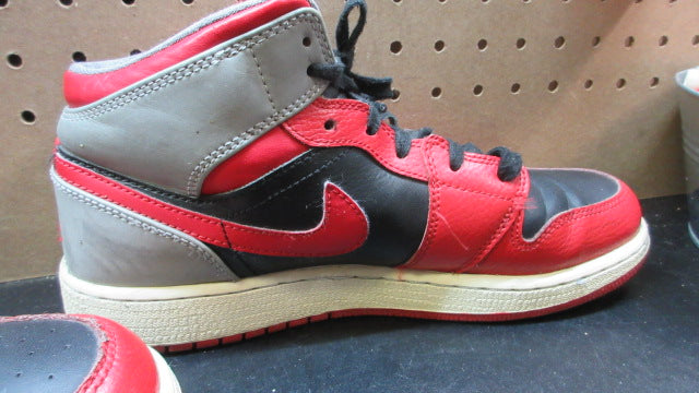 Load image into Gallery viewer, Used Nike Air Jordan 1 Mid Fire Red Cement Shoes - Size Youth 7
