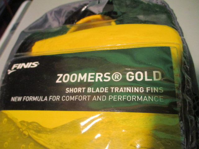 Load image into Gallery viewer, Used Fins Zoomers Gold Short Blade Size 9-10 Mens Training Fins
