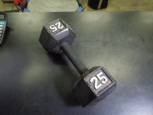 Used 25 lb Cast Iron Dumbbell