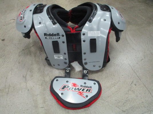 Used Riddell Power JPX Football Shoulder Pads w/ Back Plate Size Youth Medium