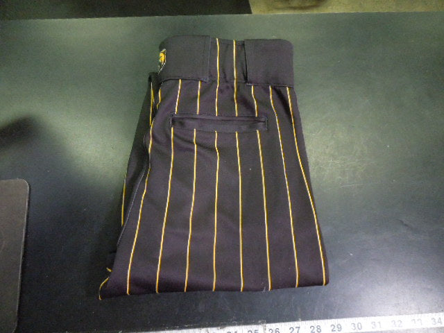 Load image into Gallery viewer, Used BSN Sports Pinstripe Yellow on Black Baseball Pants Size S
