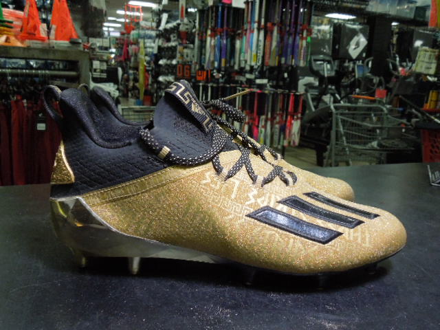 Load image into Gallery viewer, Used Adidas Adizero Young King Royalty Gold Football Cleats Size 10
