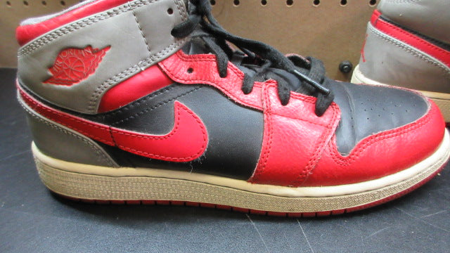 Load image into Gallery viewer, Used Nike Air Jordan 1 Mid Fire Red Cement Shoes - Size Youth 7
