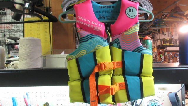 Load image into Gallery viewer, Used Hyperlite Wake Co. Lifejacket - Junior 55-88 Lbs
