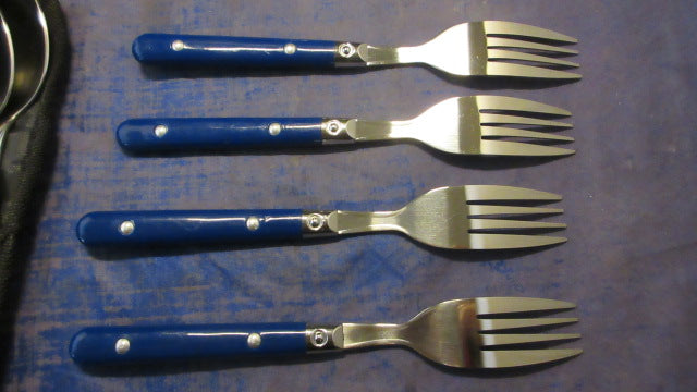 Load image into Gallery viewer, Used Coleman Max Stainless Steel Silverware Set - 4 forks, 4 knives, &amp; 4 spoons

