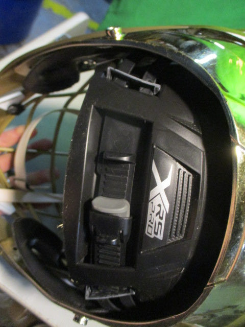 Load image into Gallery viewer, Used Cascade XRS Pro Metallic Gold Adjustable Lacrosse Helmet

