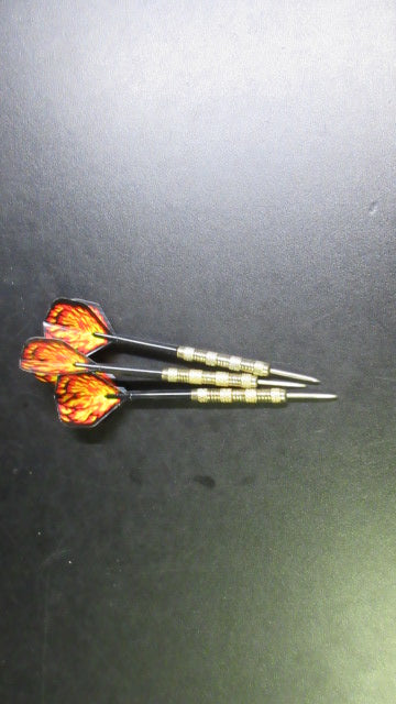 Used Steel Tip Darts Set of 3 -Flames