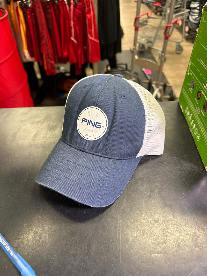 Load image into Gallery viewer, Used Ping USA Golf Trucker Hat

