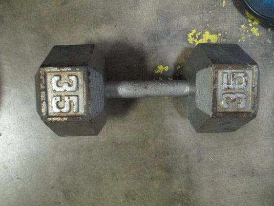 Used 35lb cast Iron DUMBBELL