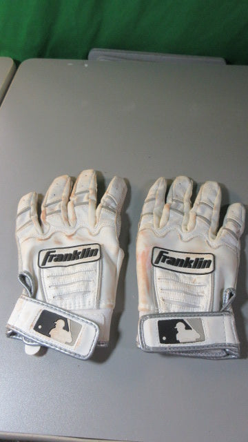 Used FRANKLIN 1 Size Fits All White Batting Gloves
