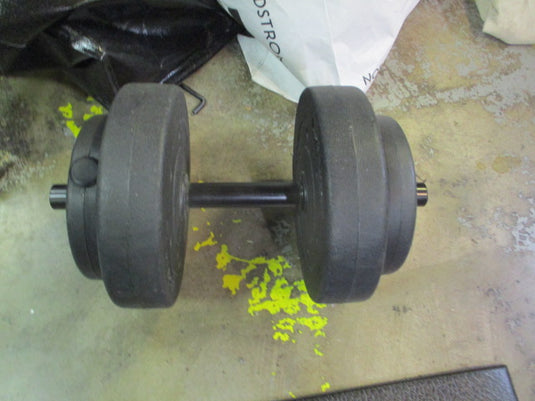 Used 20lb Plastic Weight Adj Dumbbell with spring collars