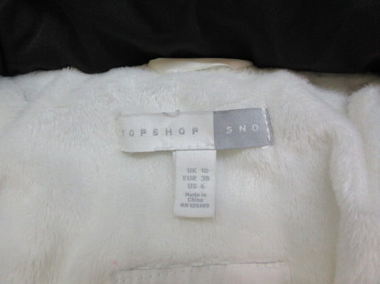 Used Top Shop Snow Winter Snow Jacket W/ Belt - Size 6