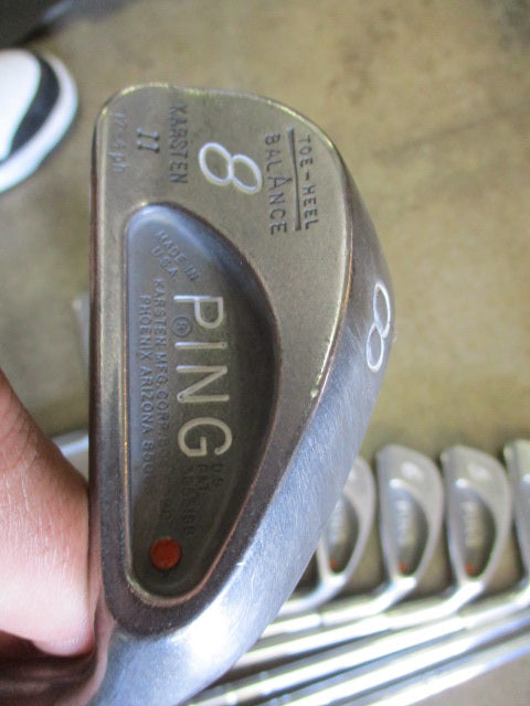 Used Ping Karsten II Orange Dot Iron Set 3-9 , PW - RH
