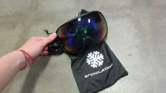 New Snowlodge Backflip Ski Goggles - Matte Black/ Fake Green