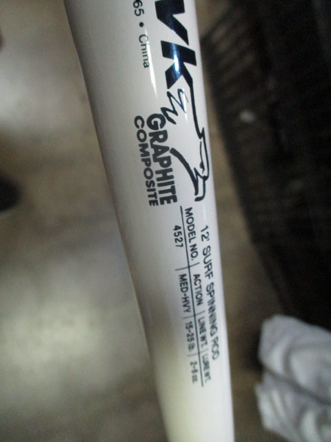 Used South bend SeaHawk Graphite 12' Surf Spinning Rod 4527