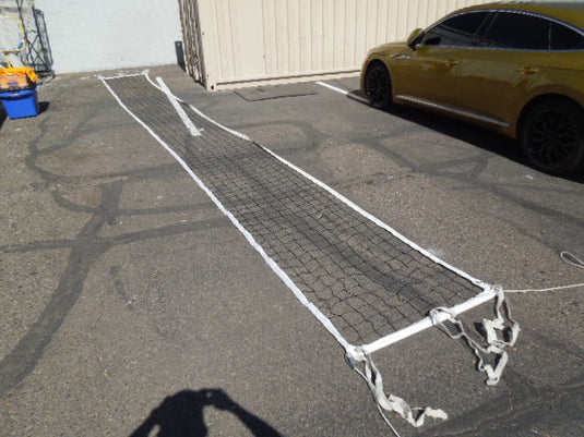 Complete Senoh DE11 Indoor Gym Volleyball Net, Poles and Pads System