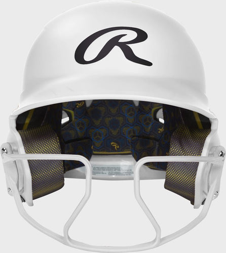 New Rawlings Mach Hi-Viz White Softball Helmet - Size Junior